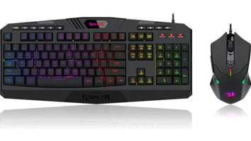Redragon S101-5 Işıklı Siyah Kablolu Klavye Mouse Seti