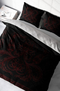 Monohome Baroque 3D Pamuklu 4 Mevsim 200 x 220 cm Çarşaflı Desenli Çift Kişilik Nevresim Takımı Çok Renkli