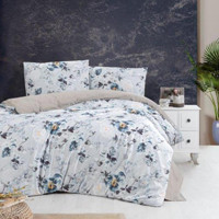 Aryıldız Saten 4 Mevsim 200 x 220 cm Çarşaflı Çiçekli Çift Kişilik Nevresim Takımı Çok Renkli