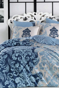 Hobby Poplin Pamuklu 4 Mevsim 200 x 220 cm Çarşaflı Desenli Çift Kişilik Nevresim Takımı Çok Renkli