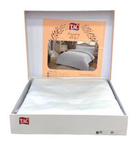Taç Basic Saten 4 Mevsim 200 x 220 cm Çarşaflı Düz Çift Kişilik Nevresim Takımı Gri