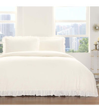 Taç Galena Pamuklu 4 Mevsim 200 x 220 cm Çarşaflı Düz Çift Kişilik Nevresim Takımı Ekru