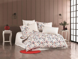Hobby Poplin Poplin 4 Mevsim 200 x 220 cm Çarşaflı Desenli Çift Kişilik Nevresim Takımı Lacivert