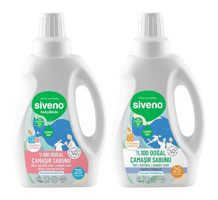 Siveno Doğal Yumuşatıcılı Bitkisel 2x750 ml Sıvı Bebek Deterjanı