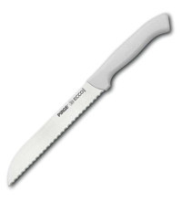 Pirge Ecco 38024 Çelik Tırtıklı 17.5 cm Ekmek Bıçağı Beyaz