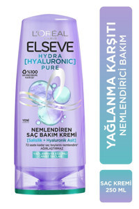 L'oréal Paris Elseve Hydra Hyalüronic Pure Hyalüronik Asit Sülfatsız Etki Tüm Saçlar İçin Kadın Saç Kremi 250 ml