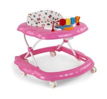 Baby 6 Tekerlekli Oyuncaklı Müzikli Örümcek Yürüteç Pembe