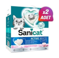 Sanicat Lotus Çiçeği Topaklanan İnce Taneli Bentonit Kedi Kumu 2x10 lt