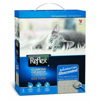 Reflex Parfümsüz Topaklanan İnce Taneli Bentonit Kedi Kumu 4x6 lt
