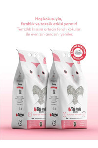 Toi Moi Bebek Pudrası Topaklanan İnce Taneli Bentonit Kedi Kumu 2x5 lt