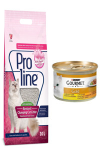 Pro Line Bebek Pudrası Topaklanan İnce Taneli Bentonit Kedi Kumu 10 lt