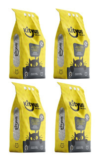 Kityus Topaklanan İnce Taneli Aktif Karbonlu Bentonit Kedi Kumu 4x5 lt