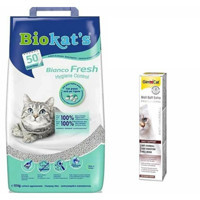 Biokats Bianco Fresh Topaklanan İnce Taneli Bentonit Kedi Kumu 10 lt