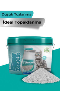 ZeniCat Kokusuz Topaklanan İnce Taneli Bentonit Kedi Kumu 18 lt