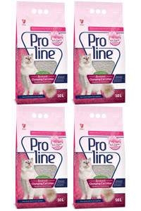Pro Line Bebek Pudrası Topaklanan İnce Taneli Bentonit Kedi Kumu 4x10 lt