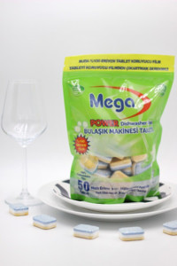 Mega Power Power Tablet Bulaşık Makinesi Deterjanı 50 Adet