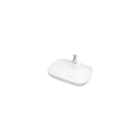 Lapino Premium Class Klasik Tekli 60 cm Seramik Tezgah Üstü Oval Lavabo Beyaz