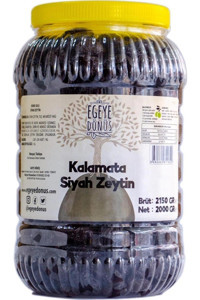 Egeye Dönüş Kalamata Az Tuzlu Siyah Zeytin Pet Kavanoz 2 kg