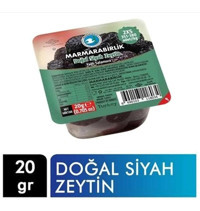 Marmarabirlik Doğal Tuzlu Salamura Siyah Zeytin Paket 24x20 gr