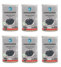 Marmarabirlik 231-260 Kalibre Tuzlu Salamura Siyah Zeytin Teneke 6x800 gr