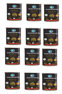 Marmarabirlik Gold Az Tuzlu Salamura Siyah Zeytin Teneke 12x800 gr