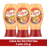 Calve Peri Peri Sarımsaklı 3x245 gr Pepper Sauce Acı Sos