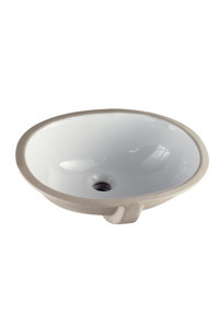 Turkuaz Seramik Hilton Retro Tekli 55 cm Seramik Tezgah Altı Elips Lavabo Krem