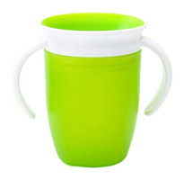 Yystore Boğulma Önleyici Akıtmaz Kulplu 240 ml Alıştırma Bardağı Yeşil