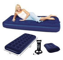Bestway BW 121 Katlanır Ev Tipi Tek Kişilik Şişme Yatak Lacivert