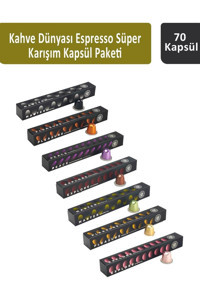 Kahve Dünyası Süper Karışım Espresso 7x10'lu Kapsül Kahve