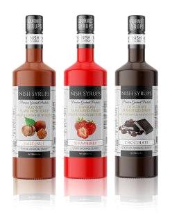 Nish Kahve Çilek Çikolata Fındık Kahve Şurubu 3x700 ml