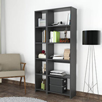 Bimossa Robin 10 Bölmeli 10 Raflı Suntalam 160 cm Gri