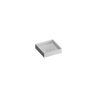 Vitra Memoria Modern Tekli 40 cm Seramik Tezgah Üstü Kare Lavabo Gri
