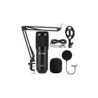 Magicvoice M-800U Profesyonel Condenser 3.5 mm Kablolu Yayıncı Oyuncu Masaüstü Mikrofonu Siyah