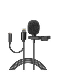 Snopy SN-MTK35 Profesyonel Condenser Kablolu Yayıncı Yaka Mikrofonu Siyah