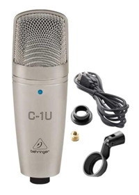 Behringer C1u Profesyonel Condenser USB Kablolu Yayıncı Oyuncu Masaüstü Mikrofonu Gri