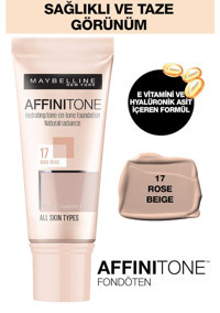 Maybelline New York Affinitone Rose Beige 17 Krem Tüp Fondöten 30 ml