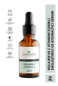 Herbaderm Super C Vitaminli Kolajenli Yaşlanma Kırışıklık Karşıtı Jel Yüz Serumu 30 ml