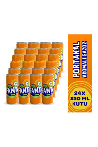 Fanta Portakallı Kutu Gazoz 24 Adet 250 ml