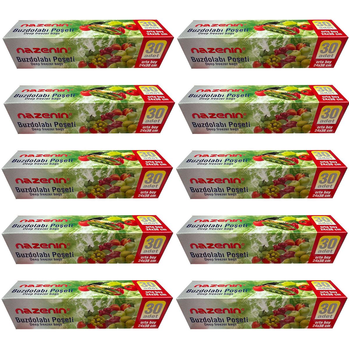 Nazenin Orta Buzdolabı Poşeti 10x30'lu