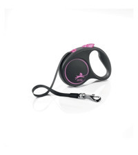 Flexi Black Desing S Makaralı Ayarlanabilir Boyun Köpek Tasması Pembe