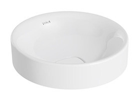 Vitra Metropole 7532B003-1398 Klasik Tekli 40 cm Seramik Tezgah Üstü Oval Lavabo Beyaz