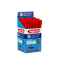 Bigpoint Polo Plastik Tek Renkli 0.7 mm Kırmızı 50'li Tükenmez Kalem