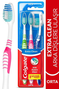 Colgate Extra Clean Orta Manuel Diş Fırçası Çok Renkli
