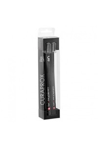 Curaprox Black Is White Ultrasoft 5460 Kapaklı Ultra Soft Manuel Diş Fırçası Siyah