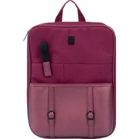 Minbag ASPEN Düz Üç Gözlü Suni Deri 13 inç Sırt Laptop Çantası Bordo