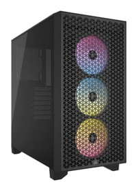 Corsair Airflow 3000D 3X AR120 RGB 3 Fanlı Siyah Dikey Kullanım Mid Tower Standart Bilgisayar Kasası