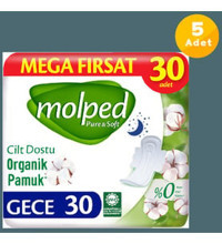 Molped Pure & Soft Organik Antialerjik İnce 30'lu Hijyenik Ped 5 adet