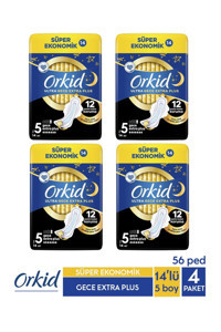 Orkid Ultra Gece İnce 14'lü Hijyenik Ped 4 Adet