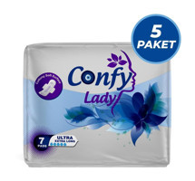 Confy Lady Ultra Extra Long Organik Orta 7'li Hijyenik Ped 5 adet